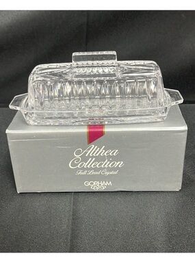 Gorham Althea Collection Crystal Cut Butter Dish